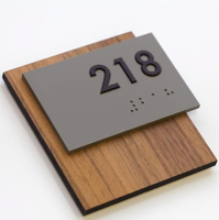 Letrero de Puerta de Oficina con Braille, Cumple con ADA, Placa Personalizada con Número de Habitación y Nombre para Hotel o Edificio Comercial
