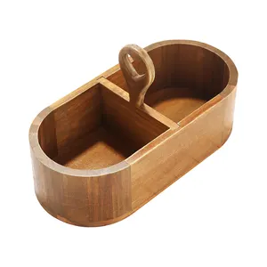 Porta-pratos em madeira de nogueira Paulownia Bento japonês lancheira