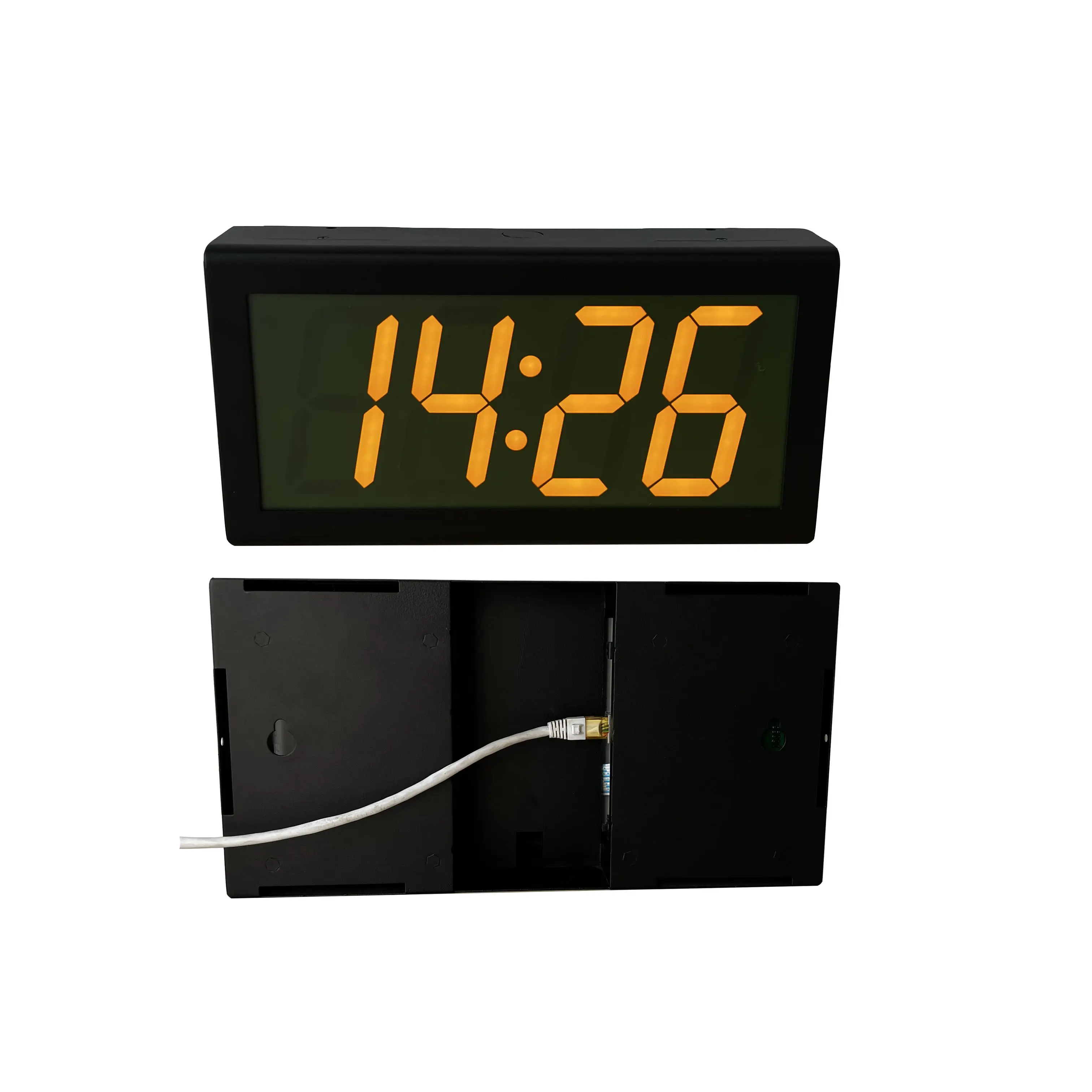 4 " 4- Digit NTP Synchronized IP PoE Clock, Automatic Daylight Saving Time Update