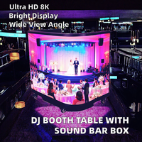 Écran LED de table pour DJ, barre de son électrique, résolution 8K, couleur pleine, HDR10, étanche IP65, pour fêtes, karaoké, discothèques
