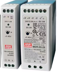 MDR-60-24 แหล่งจ่ายไฟแบบสวิตชิ่ง 60W 24V ตัวแปลงไฟ AC DC แบบราง DIN สำหรับตู้ควบคุม - Product Image 3
