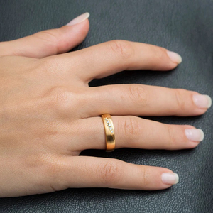 Anillo de compromiso de acero inoxidable chapado en oro para hombre y mujer, conjunto de anillos de boda, europeo y <span class=keywords><strong>americano</strong></span>, 2022 - Product Image 5