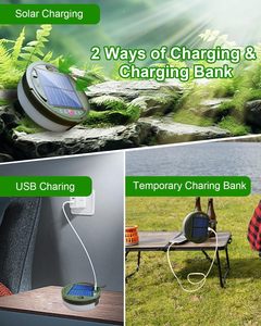 8M IP65 Waterproof Solar <b>Ceiling</b> <b>Light</b> 100 LED Rechargeable Camping <b>Light</b> for Outdoor Garden Modern Style Warm <b>Light</b> - Product Image 4