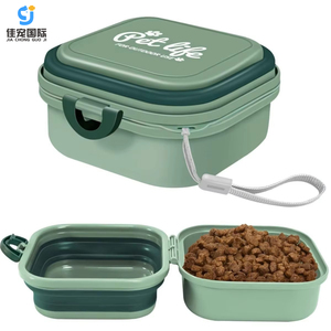 Bol pliable pour animaux de compagnie en TPR et ABS, taille L, 2 en 1, facile à nettoyer, grande capacité, pour chien et chat, nourriture sèche et eau, alimentation portable en extérieur - Product Image 1
