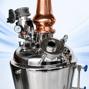 Distillateur d'alcool continu domestique Teve 100L/200L en acier inoxydable / cuivre rouge pour la distillation d'éthanol - Product Image 3