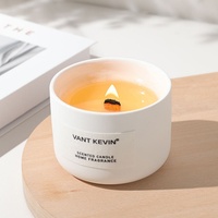 Bougie parfumée artisanale en céramique, très vendue, pour la décoration de la maison, coffret cadeau et cadeau de mariage