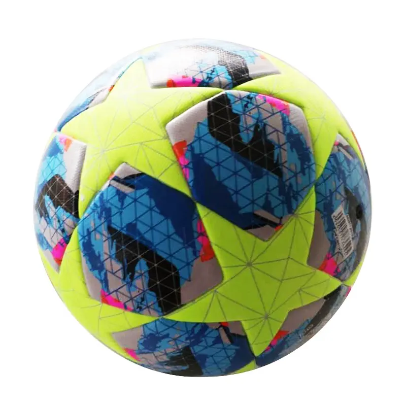 Balón de fútbol de Unión térmica proporcionado a medida de fábrica, tamaño 4/5 entrenamiento/juego de fútbol, balón de fútbol de PVC/PU para interior y exterior