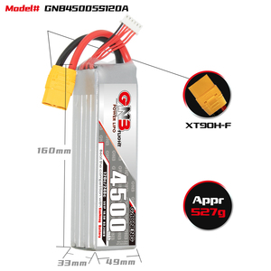 GNB GAONENG 4500mah 5S 18.5V 120C XT90 <b>RC</b> LiPo Battery 7 Inch 300mm-380mm FPV FMS 70mm EDF Jets <b>Helicopters</b> 800mm Warbirds Align - Product Image 3