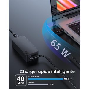 65W <b>USB</b>-C PD Charger For Lenovo HP Laptop EU US AU UK <b>Plug</b> CE UL FCC RoHS KC Bulk Wholesale - Product Image 4