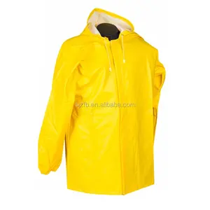 廉价中国批发防水安全PU雨衣反光安全雨衣