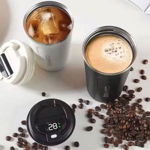 Gobelet isotherme en acier inoxydable avec couvercle, affichage intelligent de la température, logo personnalisé, cadeau promotionnel pour entreprise, voyage, bureau, café - Product Image 2