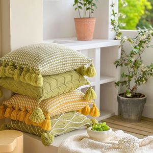 家居装饰针织枕套沙发针织面料枕头可爱扔枕套带流苏装饰沙发 - Product Image 2