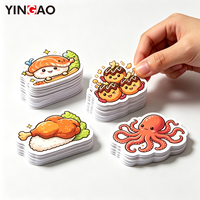 Ensemble d'autocollants décoratifs personnalisés mignons sur le thème du sushi japonais, en vinyle découpé brillant et imperméable pour coque de téléphone, réfrigérateur, cuisine, carnet