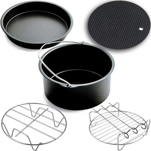 Ensemble de cuisson en aluminium antiadhésif de haute qualité pour camping Double panier casserole et accessoires de friteuse à air pratique facile à cuisiner - Product Image 2