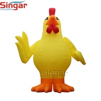 Mascottes gonflables géantes personnalisées pour la publicité, coq/poulet/poule gonflable à vendre