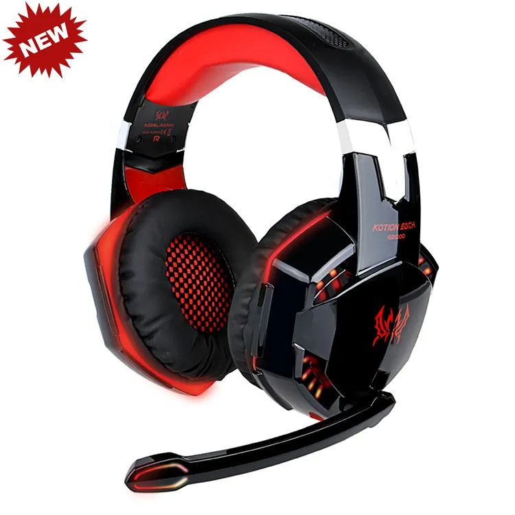 2020 OEM G2000 gaming earphone Surround sound Light gamer headphones 7.1 LED PC gaming headset For xbox one ps4
