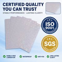 Film laser froid en gros 50 microns anti-ondulation sans bulles pour papier thermique, couverture d'album photo, motif personnalisé OEM ODM