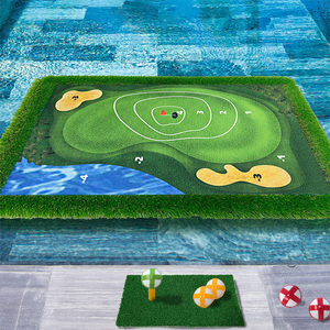 Tùy chỉnh nổi golf màu xanh lá cây cho hồ bơi 60x90cm cho hồ bơi thiết lập bao gồm sứt mẻ Mat nổi Golf đặt màu xanh lá cây mat