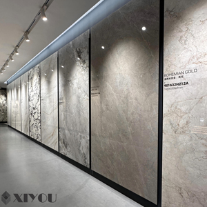 Dalles murales en porcelaine frittée grand format 1600x3200 à prix abordable, aspect marbre calcaire, dalles souples artificielles pour sols domestiques - Product Image 6