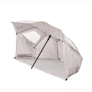 Portable Family Outdoor Canopy Jacquard Polyester 2.6M Beach Umbrella Tent with Luxury Features