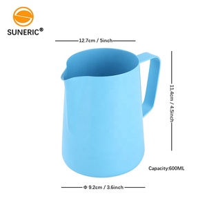 Mini acciaio inossidabile fumante <span class=keywords><strong>Latte</strong></span> Art Espresso caffè con schiuma brocca Barista macchina da caffè brocca brocca brocca <span class=keywords><strong>Latte</strong></span> brocca 600 <span class=keywords><strong>ml</strong></span> - Product Image 2