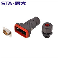 Conector AISG DB9 de 9 pines, conjunto de enchufe macho y hembra tipo D, impermeable IP67