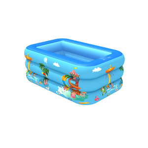 Trong kho 210cm sử dụng nhà nhựa lớn gia đình trẻ em bé hồ bơi vuông Inflatable paddling hồ bơi để bán - Product Image 1