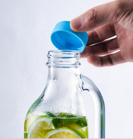 Fabricant de bouteille d'eau en verre transparent 1L avec couvercle en métal bouteille d'eau en verre esthétique bouteille d'eau en verre incassable
