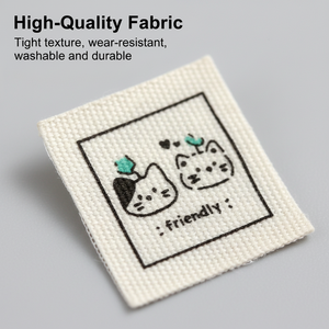 ป้ายยี่ห้อแบบไม่ทอ สีสันสดใส เป็นมิตรกับสิ่งแวดล้อม สามารถซักได้ สำหรับเสื้อผ้า รองเท้า และกระเป๋า - Product Image 2