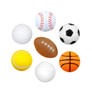 Lot de 12 balles anti-stress compressibles en mousse pour le sport : baseball, basketball, soccer, football – Gadgets de relaxation, jouets sensoriels, pour fêtes - Product Image 1