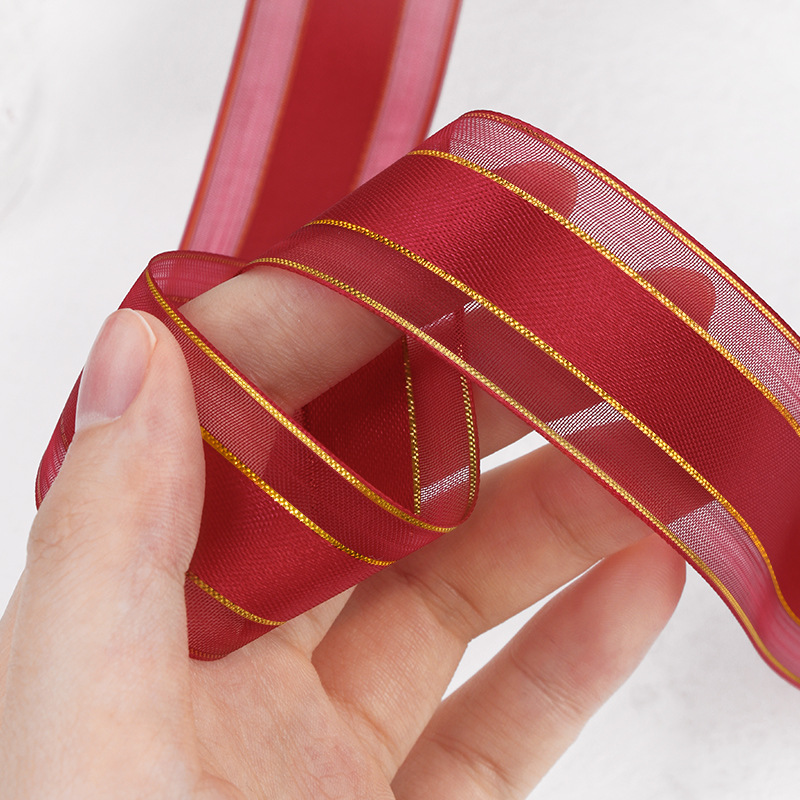Polyester Ribbons Organza Wedding Letter Decoration Gift Packing Diy Tie Cake Box Ribbon Flower Art Bouquet Baking