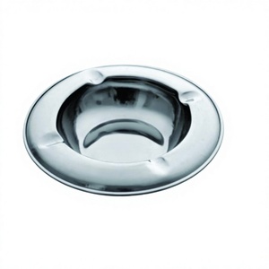 Stainless Steel Ash Tray with Polish for Smoker Round Aristo Ash Tray Wholesale Stainless Steel - Product Image 1