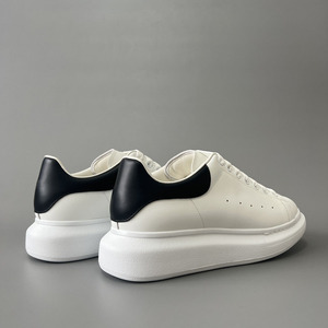Nouveauté 2024, baskets plateforme unisexes, chaussures plates en cuir blanc et noir, grandes tailles 35-45, style designer, chaussures de skate - Product Image 3