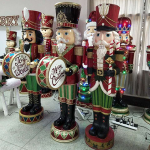 <span class=keywords><strong>Soldat</strong></span> Casse-Noisette de Noël Géant Animé en Résine Taille Réelle 1,8 m Lumineux Décorations de Noël Extérieures - Product Image 1