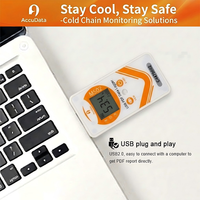 Registrador de Temperatura y Humedad USB AccuData M502 con Salida de Informe Personalizada para Almacenes y Transporte en Cadena de Frío