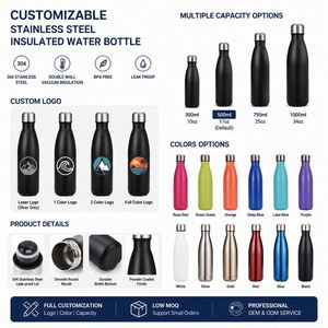 Bouteille d'eau en acier inoxydable XD719 pour cadeaux d'entreprise, cadeau promotionnel avec logo personnalisé, bouteille d'eau de sport personnalisée de 500 ml - Product Image 3