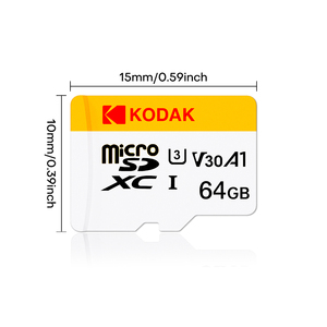 Kodak การ์ดหน่วยความจำ U3 SD ขนาด128GB 64GB 100% ของแท้การ์ดหน่วยความจำกล้อง microSDXC - Product Image 1