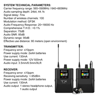 Sistem Monitor Nirkabel In-ear Mini Portabel UHF Debra Audio RC-EM1 IEM dengan Peredam Kebisingan 2-in-1 untuk Penggunaan Studio