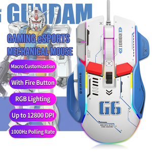 Ratón mecánico con cable G6, programación de macros, ratón iluminado RGB para juegos para PC Esports, juegos Battle Royale y Counter-Strike - Product Image 2