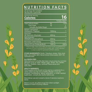 OEM Organik Sığırkuyruğu Yaprağı Jelibonları Akciğer Temizliği ve Detoksu için Akciğer Sağlığı Desteği Sığırkuyruğu Jelibonları - Product Image 2