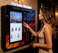 Máquina Expendedora de Perfume Automática de 10 Botellas, Montada en la Pared, con Pantalla Táctil, Integración con Tarjeta de Crédito/Monedas/QR, Wi-Fi/4G POS