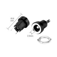 Connecteur mâle HXSchip DC-022B-HC 60V 1A 180 2P pour alimentation CC, prise jack cylindrique pour circuit imprimé, boîtier en cuivre et ABS