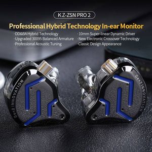 <span class=keywords><strong>Kz</strong></span> Zsn Pro 2.ª Generación, Auriculares Intrauditivos Híbridos 1DD+1BA, Auriculares de Monitoreo de Música con Bajos de Alta Fidelidad, Auriculares Deportivos con Cable <span class=keywords><strong>KZ</strong></span> IEM - Product Image 2