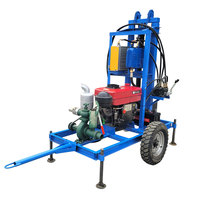 Foreuse hydraulique portative de la plate-forme de forage de puits de moteur diesel de 22 HP 180 m pour de petites mines