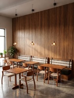 Ensembles de mobilier de restaurant moderne et minimaliste en PVC : banquettes, tables et combinaisons de canapés commerciaux personnalisables pour cafés