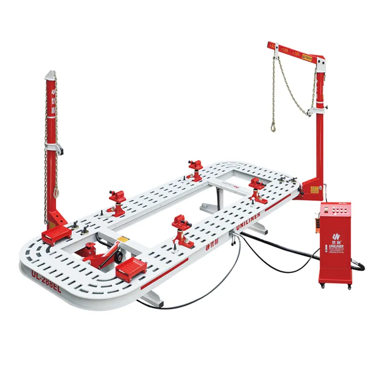 UL-288EL bangku mobil peralatan reparasi toko reparasi mobil mesin penghilang penyok mobil bingkai Menara menarik penyok tubuh otomatis