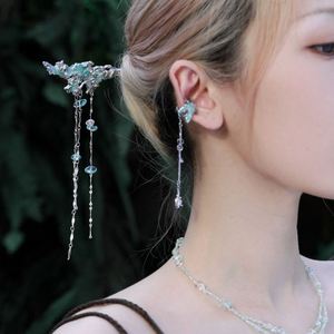 Épingle à cheveux de style chinois avec perles et pompon, accessoire de coiffure exquis en cristal bleu pour femme, idéal pour le quotidien et les fêtes - Product Image 3