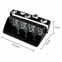 Lumière stroboscopique LED 72W à ventouse pour pare-brise avant/arrière, boîtier en aluminium IP65 12-24V, lumière d'avertissement pour véhicule