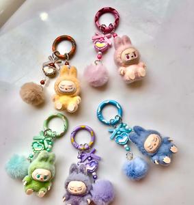 Fashion Trends High Quality Mini Flocked Monster Bubu Have A Seat Diy Jewelry Accessories For Labuuings Figure Keychain