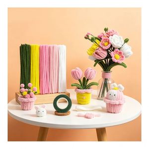 <b>Soft</b> Chenille Fuzzy <b>Wire</b> Craft Kit for DIY Educational Projects and Creative Fuzzy <b>Wire</b> Decorative Flower Art Creations - Product Image 5